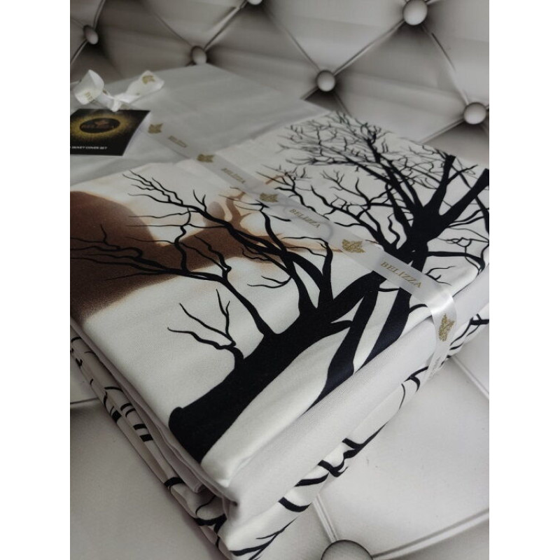 Foresty сатинова постільна білизна. Євро розмір. Dijital Belizza Туреччина. (70030)