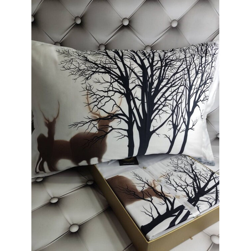 Foresty сатинова постільна білизна. Євро розмір. Dijital Belizza Туреччина. (70030)