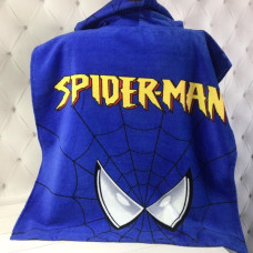 Спайдермен синій, дитяче пляжне пончо. Бавовна. Туреччина. (88396)