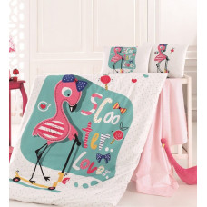 Flamingo постільна білизна в ліжечко. Ранфорс. Belizza Туреччина. (24304)