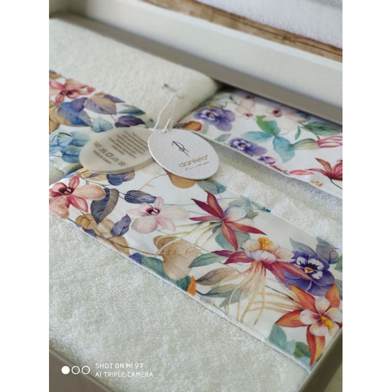 9520 3в1 подарунковий набір рушників. 500 г/м2. Бавовна. Dantela Туреччина (30738)