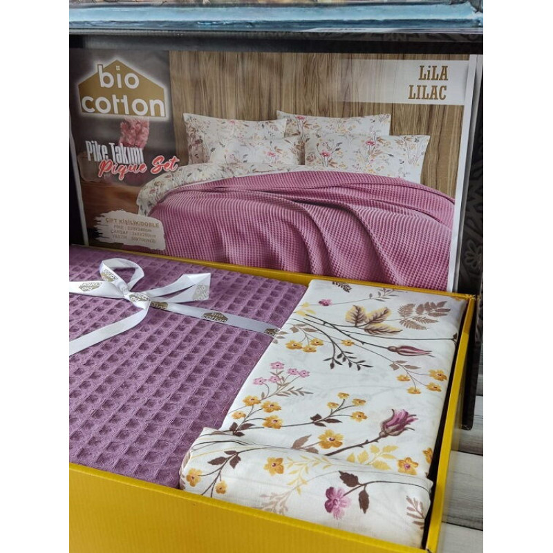 lila Літній набір з вафельним покривалом. Bio Cotton Туреччина (65800)
