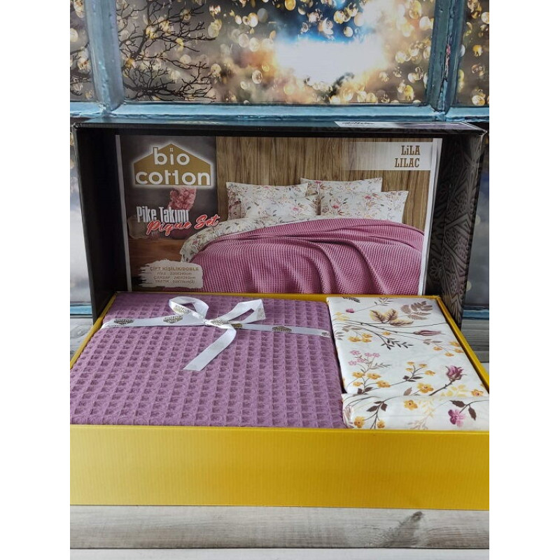 lila Літній набір з вафельним покривалом. Bio Cotton Туреччина (65800)