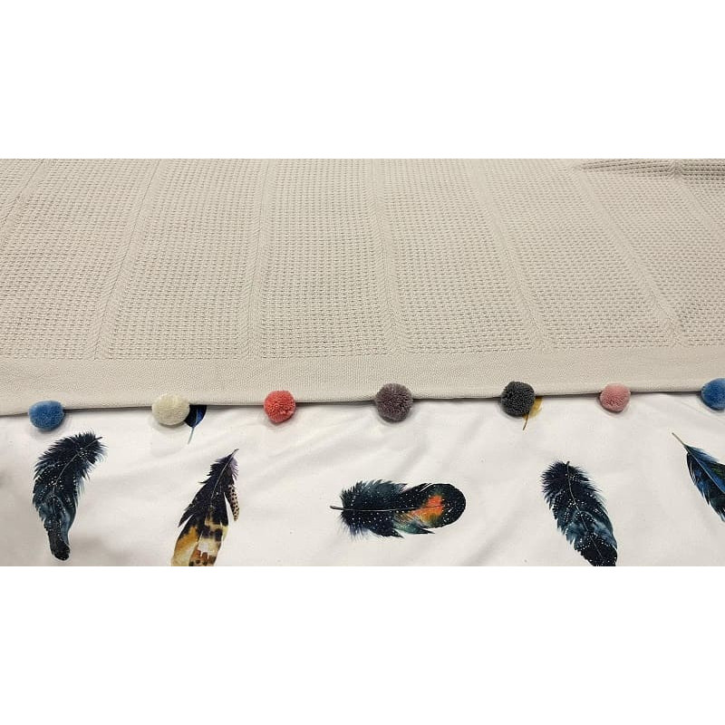 Bej бавовняне піке. 200х220см. Dantela Туреччина. (41559)