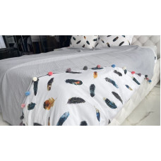 Gri бавовняне піке. 200х220см. Dantela Туреччина. (89715)