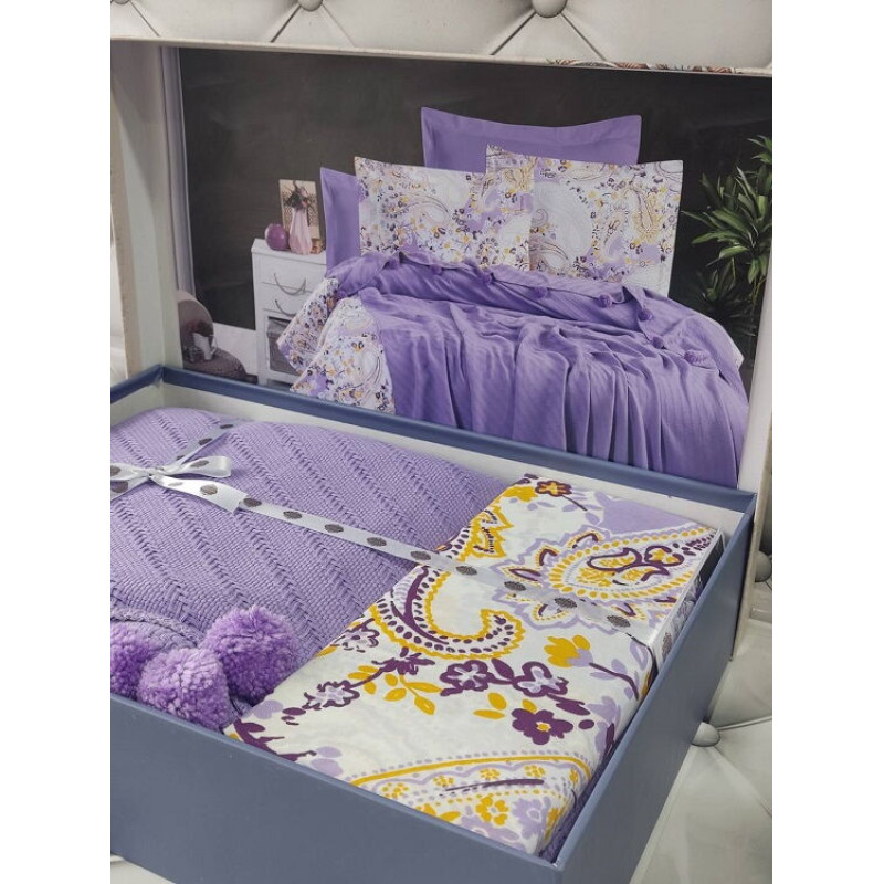 Mor літнія постільна білизна з покривалом. Бавовна. First class Туреччина (82040)