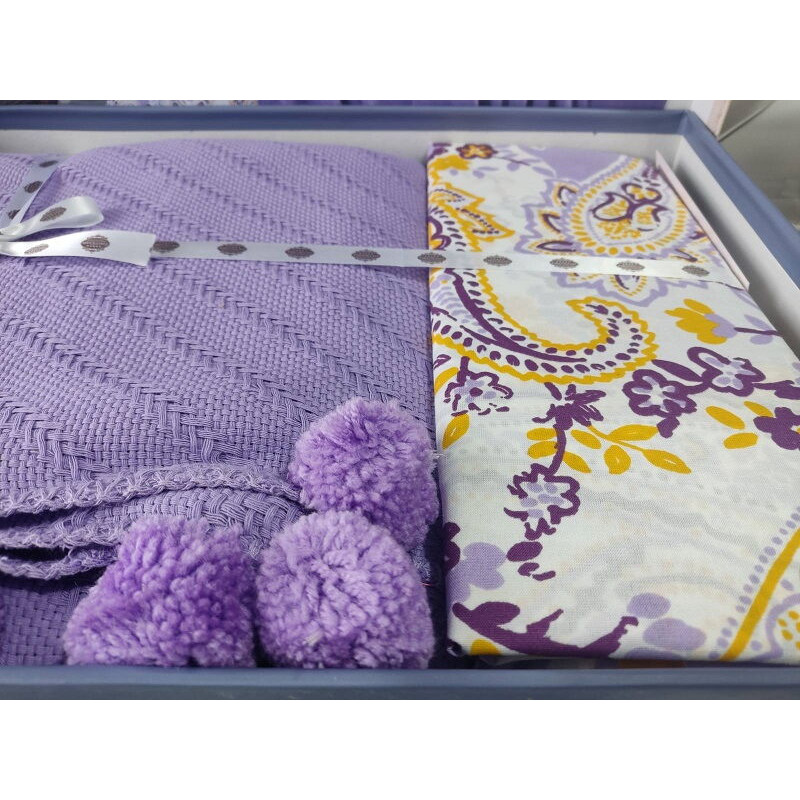 Mor літнія постільна білизна з покривалом. Бавовна. First class Туреччина (82040)