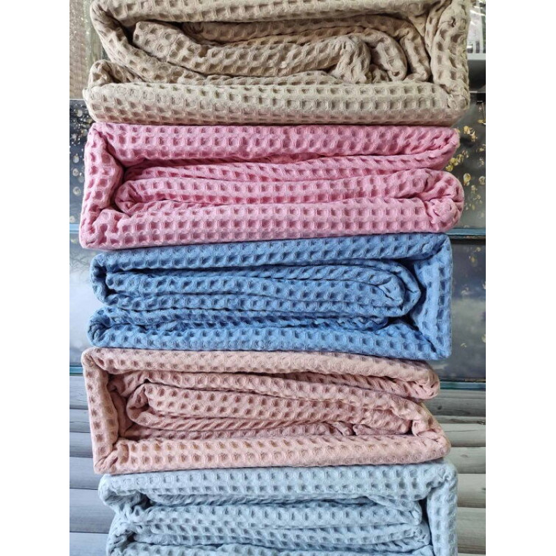 Bej вафельне протирадло з наволочками 240х260см. Marie Claire Туреччина. (63979)