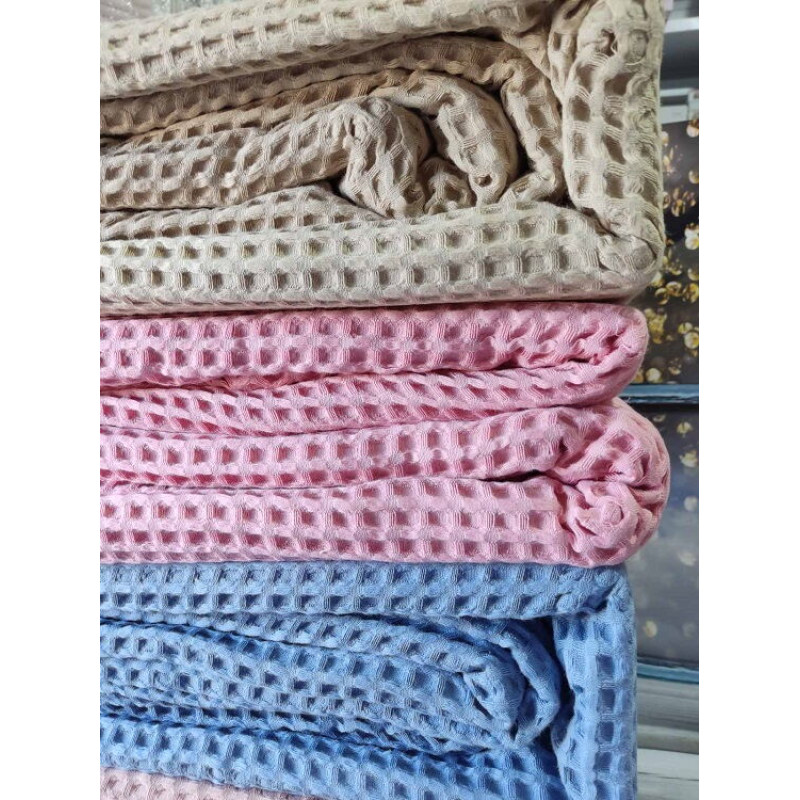 Bej вафельне протирадло з наволочками 240х260см. Marie Claire Туреччина. (63979)