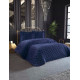 Lizbon lacivert покривало 250х260см. наволочки 50х70см. Велюр. Туреччина Miss Bella (86128)