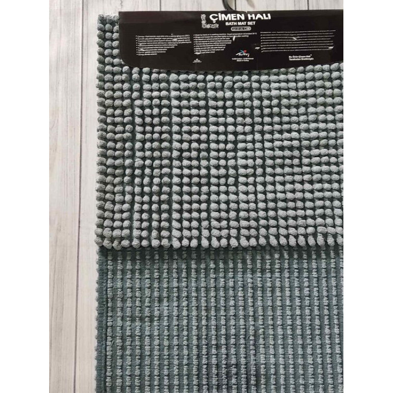 Antrasit помпончики. Килимки в ванну кімнату 2в1. River home Туреччина (58298)