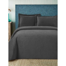 Antrasit велюрове покривало 240х260см., з наволочками. Toskana Туреччина. (85355)