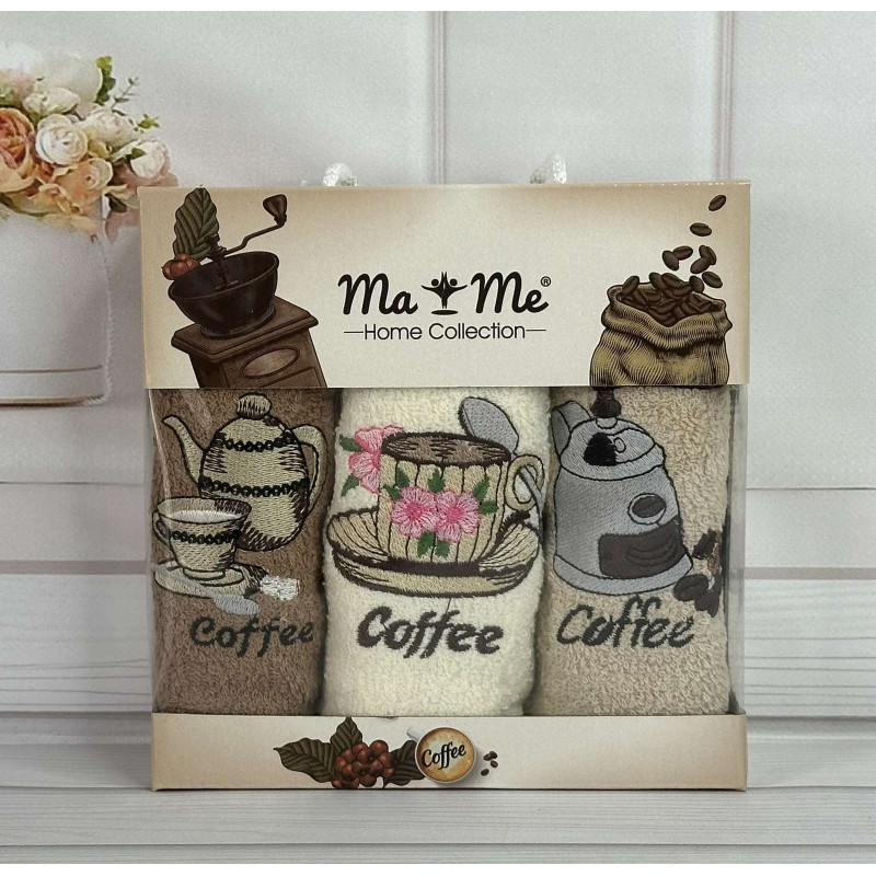 Mame Kofe 3в1 кухонні рушники 30х50см. (57215)