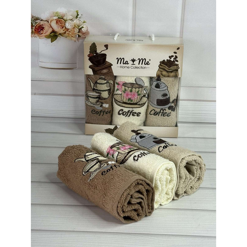 Mame Kofe 3в1 кухонні рушники 30х50см. (57215)