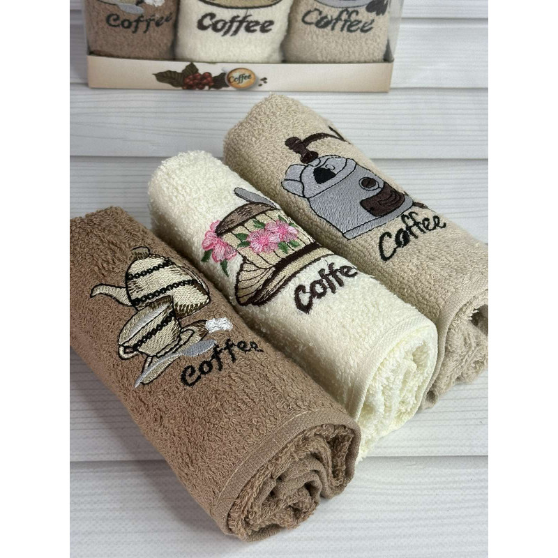 Mame Kofe 3в1 кухонні рушники 30х50см. (57215)