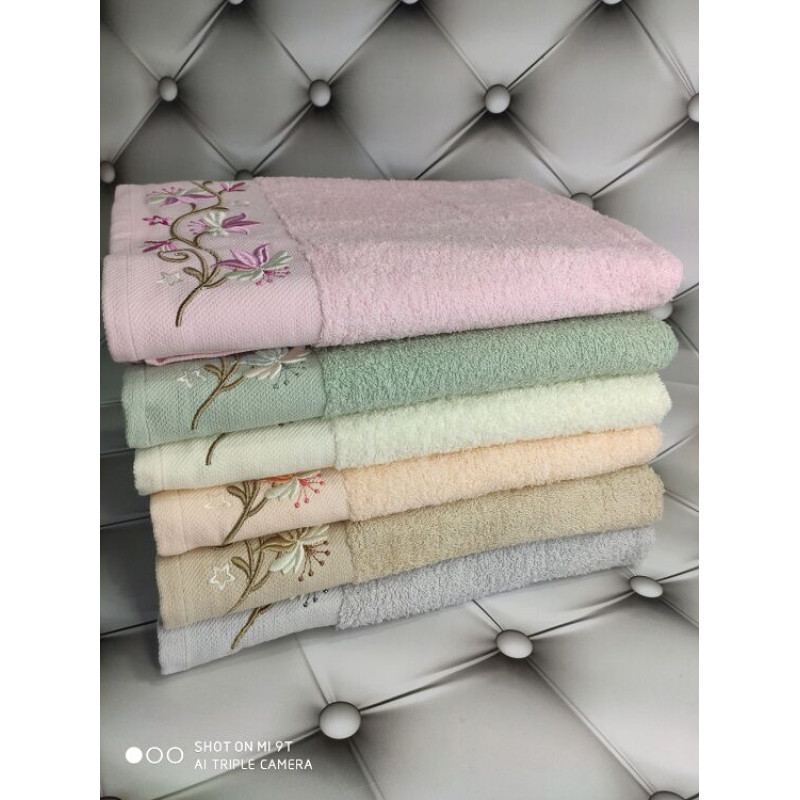 3D Sakura 50х90см., 6 шт/уп. махрові рушники 3D (43827)