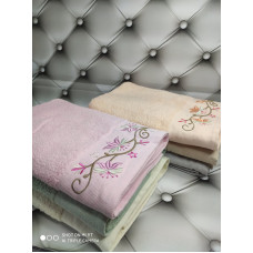 3D Sakura 70х140см., 6 шт/уп. Банні махрові рушники Mame Туреччина (75383)