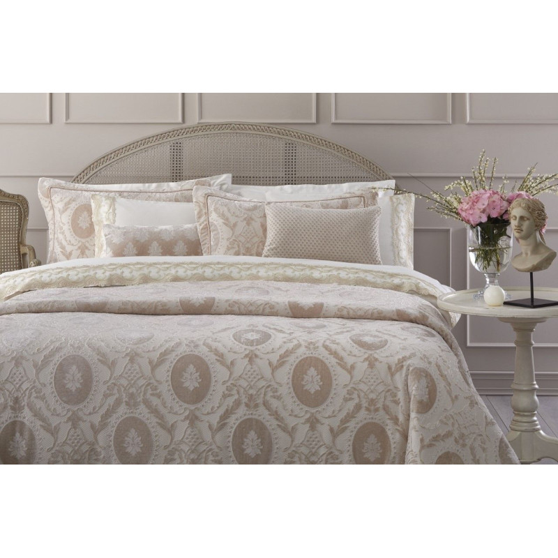 Julie pink постільна білизна з вишивкою. Євро розмір. Pepper home Туреччина. (40025)