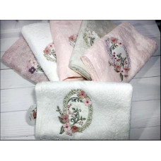 Hayal oval 3D бамбукові рушники 50х90см., 6 шт/уп. Pupilla Туреччина. (63813)