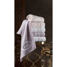 Flоra 3D бамбукові рушники 70х140см., 6 шт/уп. Pupilla Туреччина. (66410)