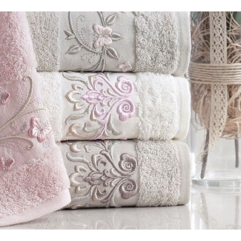 Eva butterfly пеньє рушники 70х140см., 6 шт/уп. Pupilla Туреччина. (11821)