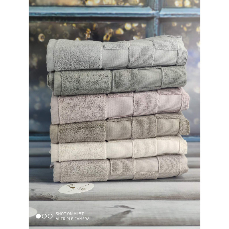 Damali рушник під ноги, 50х70см., 6шт/уп. бавовна. Pupilla Туреччина. (10271)