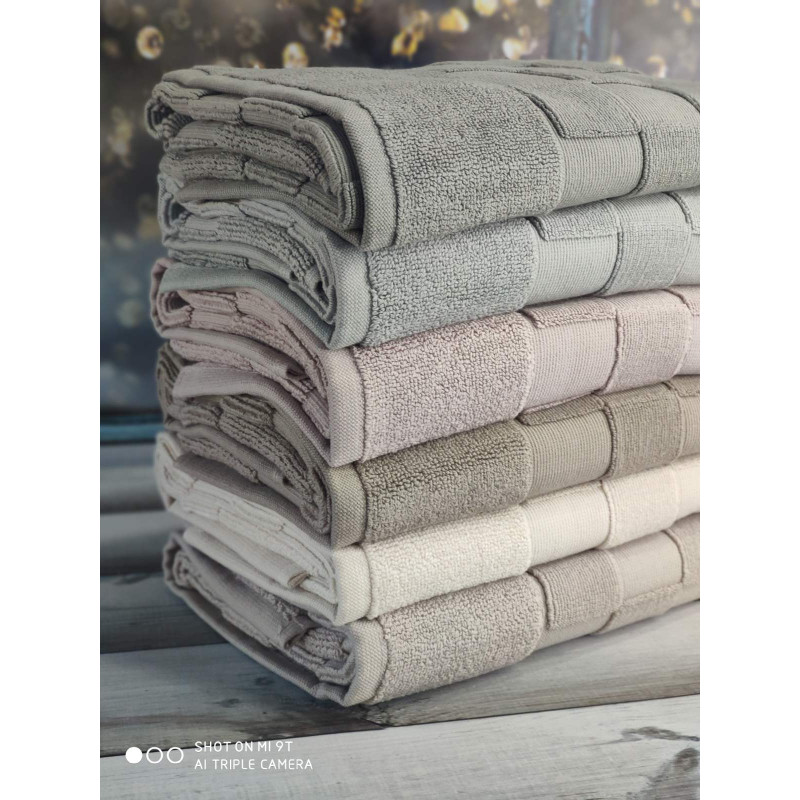 Damali рушник під ноги, 50х70см., 6шт/уп. бавовна. Pupilla Туреччина. (10271)