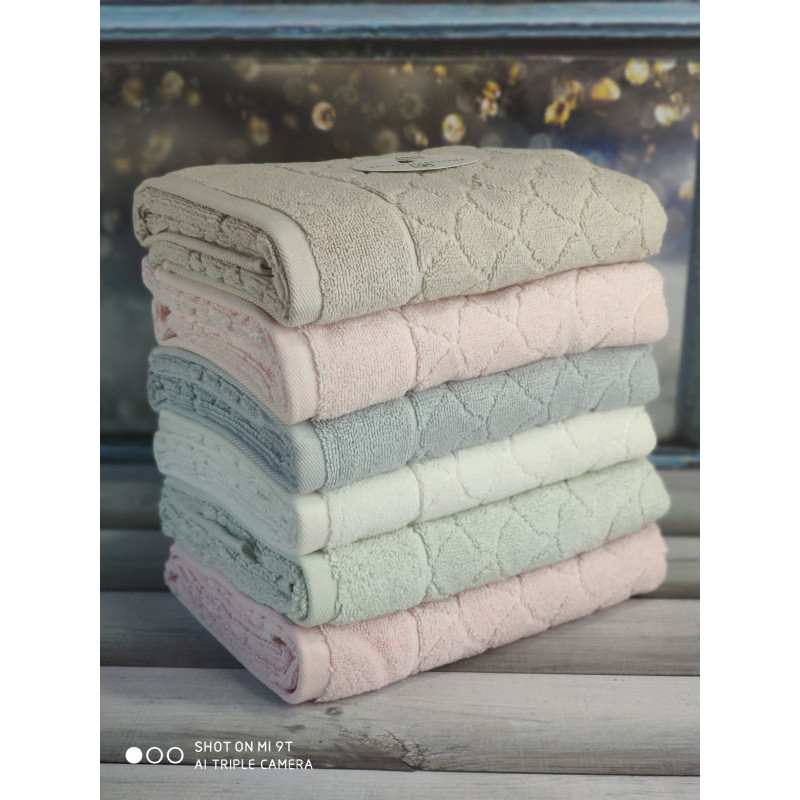 Aqua рушник під ноги, 50х70см., 6шт/уп. бавовна. Pupilla Туреччина. (38093)