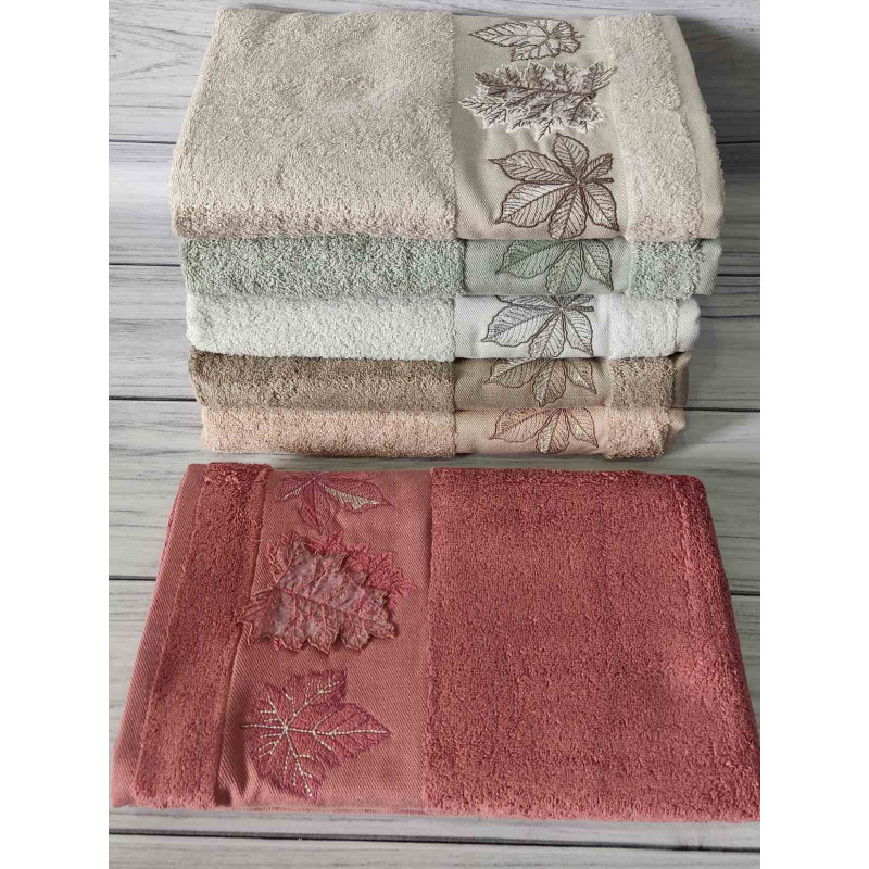 Janet yaprak бамбукові рушники 70х140см., 6шт/уп. Pupilla Туреччина (59637)