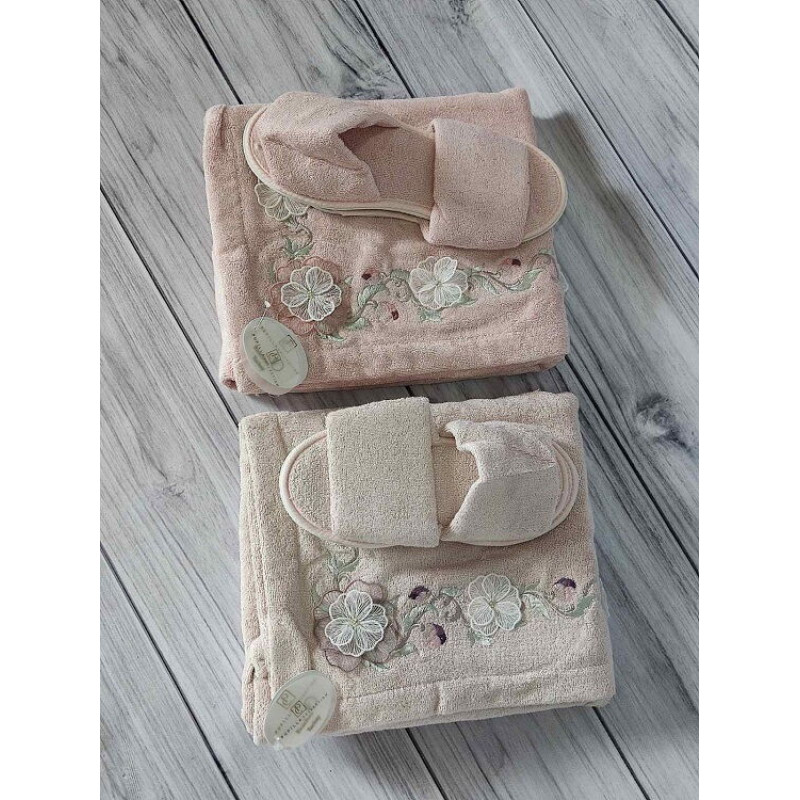 Flowers gul бамбукові жіночі набори для сауни. Pupilla Туреччина. (69346)