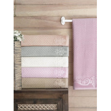 Akustik велюрові рушники 70х140см., 6 шт/уп. Pupilla Туреччина. (68643)