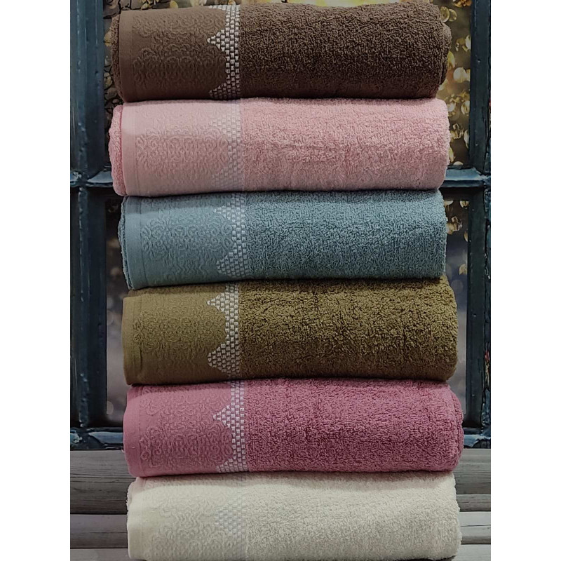 100х150см.,Eko махрові рушники, 6 шт/уп. Бавовна. Sweet dream Туреччина. (37238)