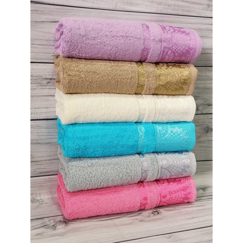 Gunes бавовняні рушники 70х140см., 6шт/уп. Sweet dream Туреччина. (26933)