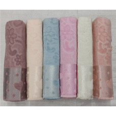 Kalpli махра/велюр рушники 70х140см., 6 шт/уп. Saheser Туреччина. (13829)