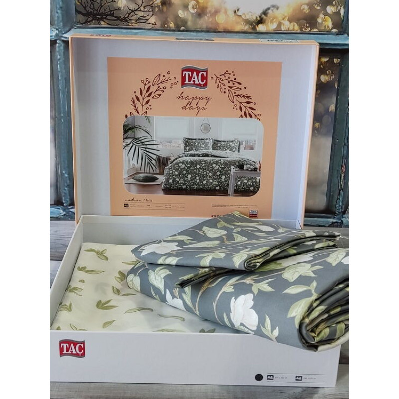 Melia постільна білизна. Євро розмір. Сатин. Tac Туреччина. (50108)