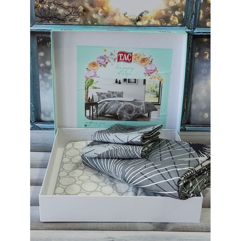 Sparkle постільна білизна. Євро розмір. Ранфор. Tac Туреччина. (81056)