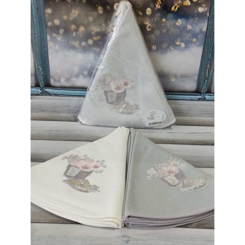 Pupilla Bernini 2в1 рушники 70х70см., рушники з вишивкою. (71339)