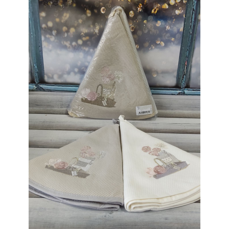 Pupilla Bernini 2в1 рушники 70х70см., рушники з вишивкою. (71339)