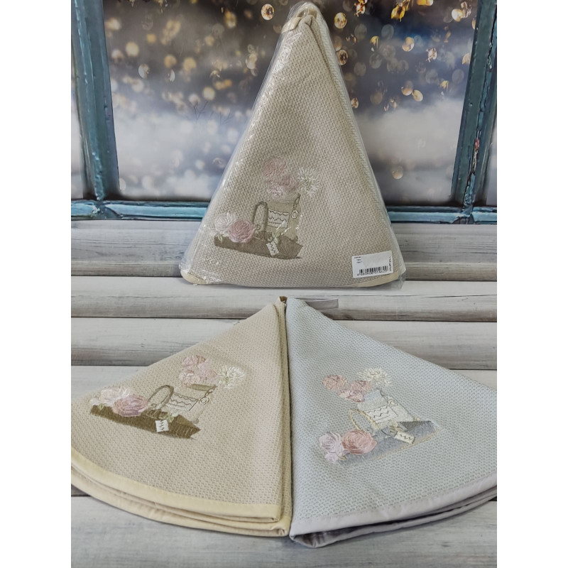Pupilla Bernini 2в1 рушники 70х70см., рушники з вишивкою. (71339)