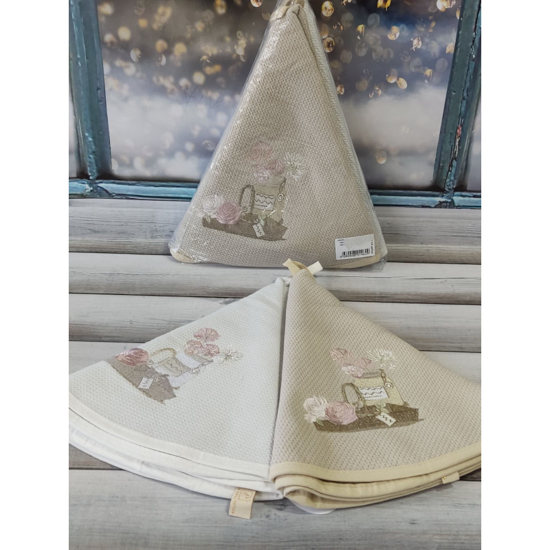 Pupilla Bernini 2в1 рушники 70х70см., рушники з вишивкою. (71339)