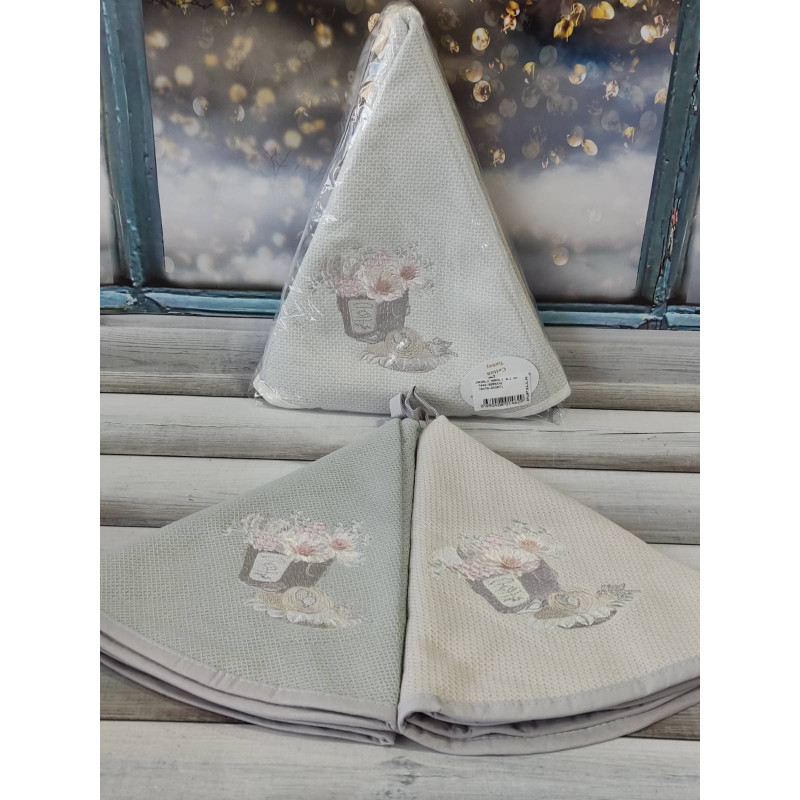 Pupilla Bernini 2в1 рушники 70х70см., рушники з вишивкою. (71339)