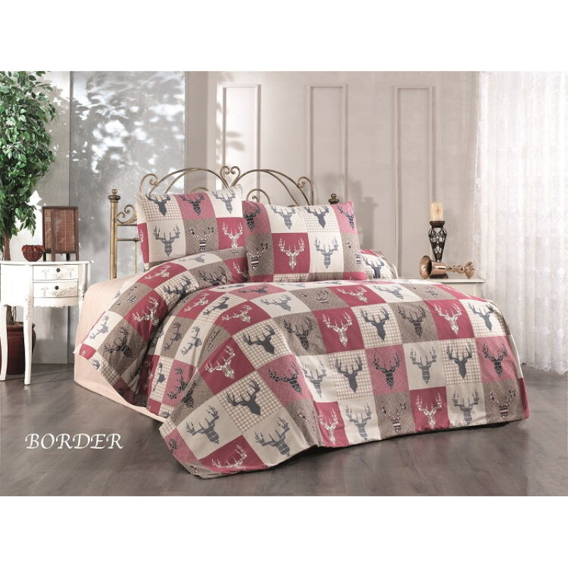 Border фланелева постіль. Євро розмір. Belizza Туреччина. (66411)