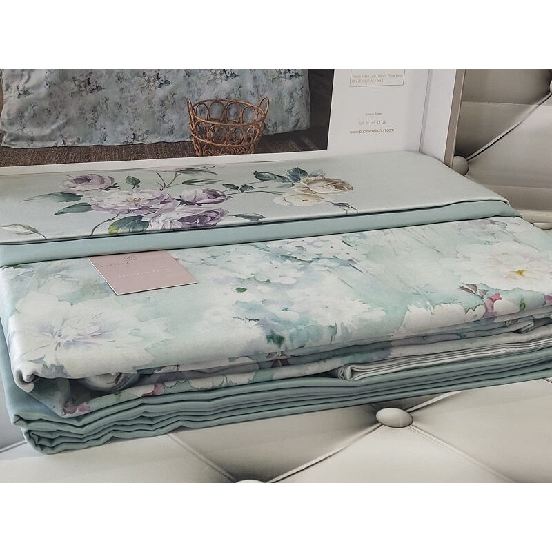 Rozy 3D сатинова постіль. Євро розмір. Pupilla Туреччина. (62723)