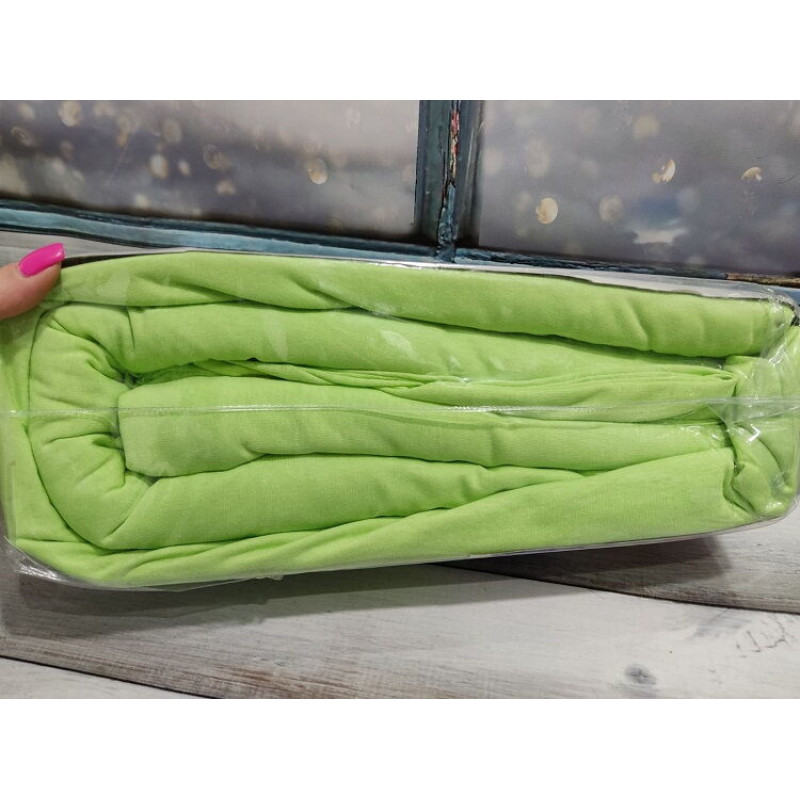 Yesil трикотажне простирадло на резинці 180х200см. Best class Туреччина. (58930)