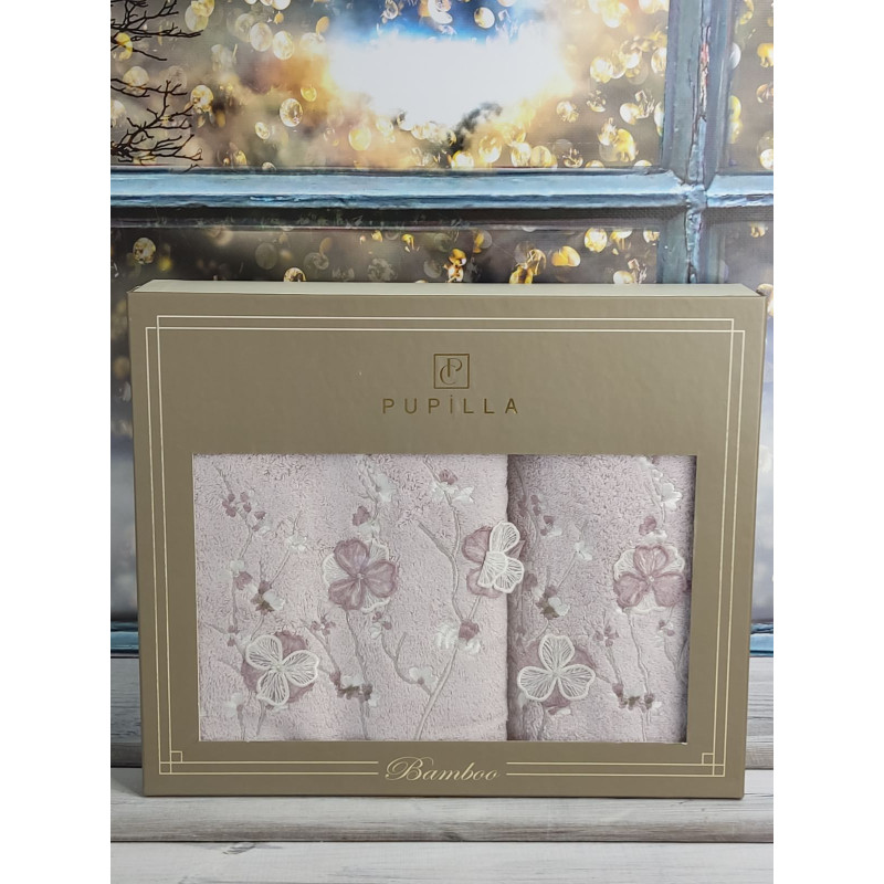 Pupilla 2в1 Lizaro lila бамбукові рушники.Туреччина. (11084)