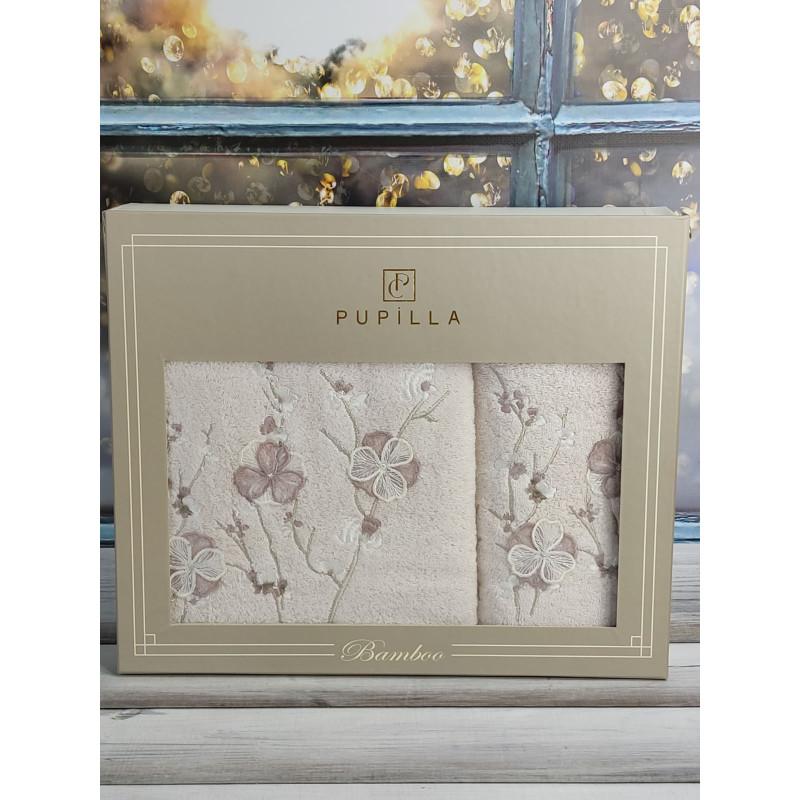 Pupilla 2в1 Lizaro pudra бамбукові рушники.Туреччина. (14437)