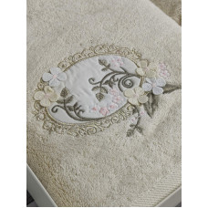 Pupilla 2в1 Hayal oval bej бамбукові рушники.Туреччина. (60223)