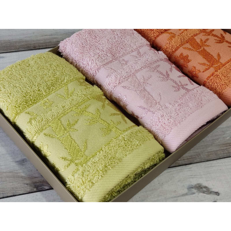 Pupilla Elit koyu yesil 30х50см., 3в1. Бамбукові рушники. (58532)