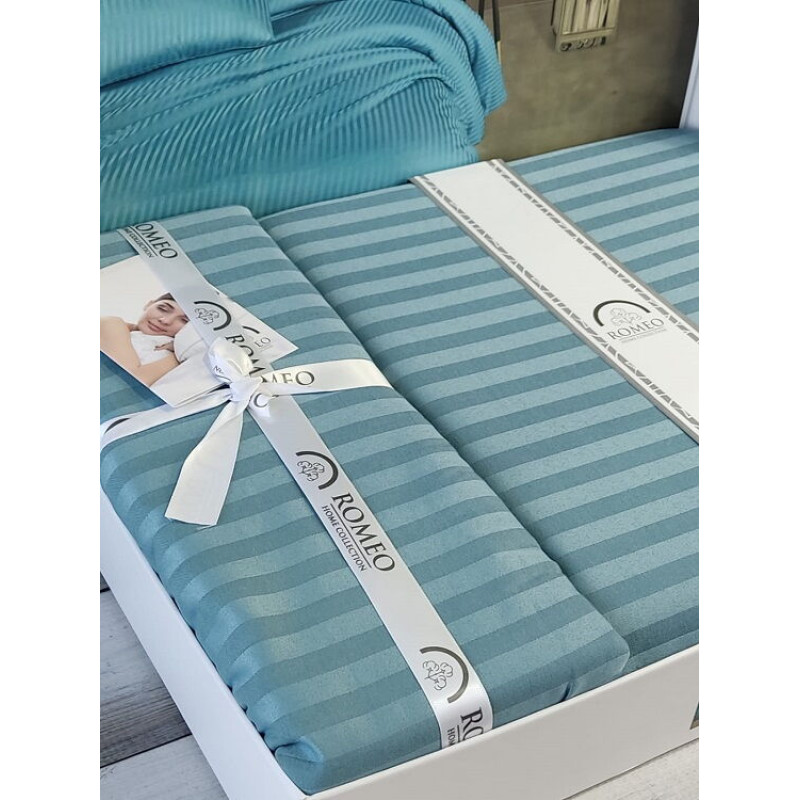 Line sky Євро розмір. Сатин-страйп. Romeo Туреччина. (31732)