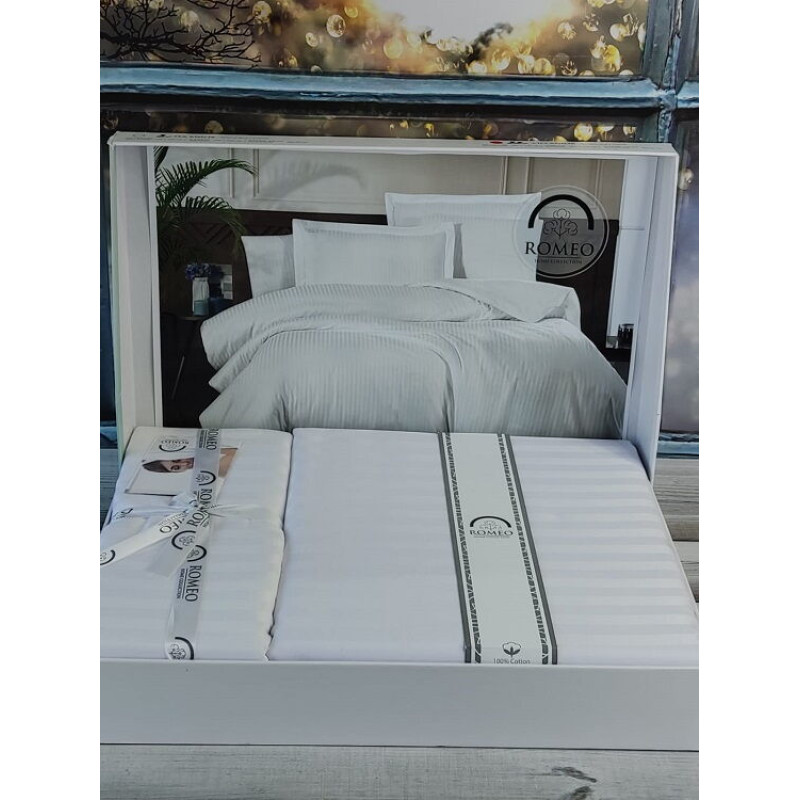 Line beyaz Євро розмір. Сатин-страйп. Romeo Туреччина. (25038)